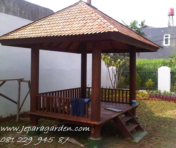GAZEBO 2 METER >> Jual Gazebo 2 Meter Kayu Kelapa Minimalis Model Rumah Saung Jati Jepara Harga Murah