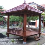 GAZEBO JATI >> Jual Gazebo Kayu Jati Jepara Model Saung Rumah Taman Minimalis Harga Murah